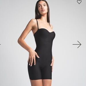 NWT SKIMS BODY Zoned Underwire Mid Thigh Bodysuit X-Large In ONYX BLACK